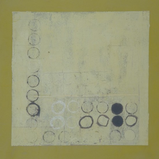 Mi oro amarillo. Técnica mixta sobre cartón y tabla. 120 x 120 cm. 1999