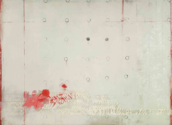pizarra blanca. técnica mixta sobre tabla entelada. 160 x 115 cm. 2005